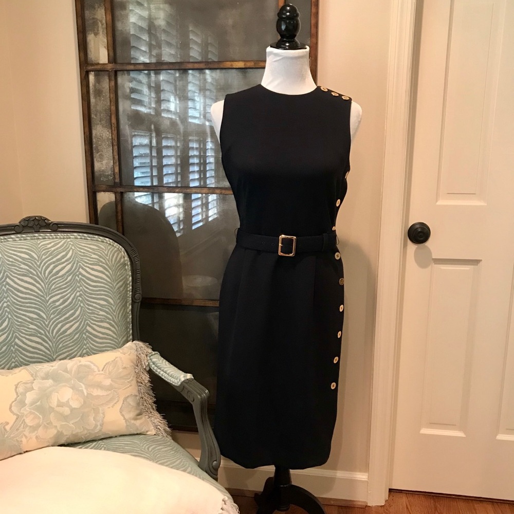 DONCASTER NAVY BLUE PONTE KNIT DRESS